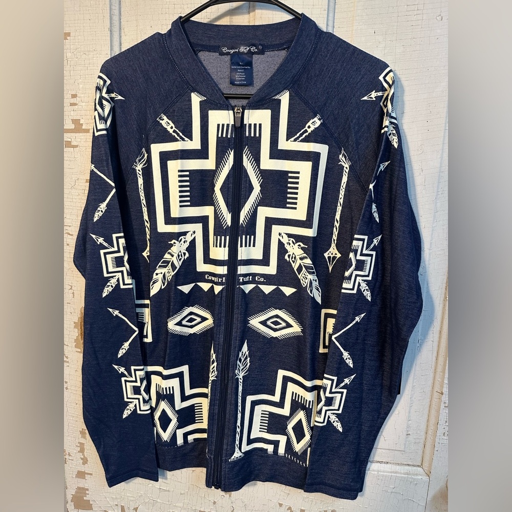 Cowgirl Tuff Co lightweight Zip Up Sweatshirt